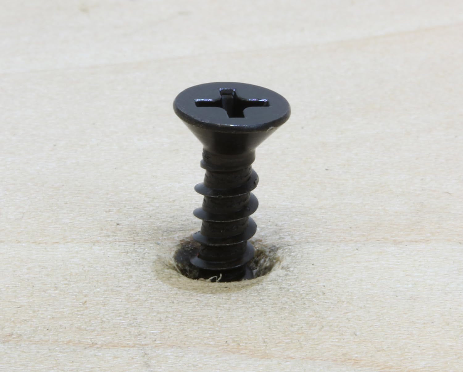 Black Oxide Coated Stainless Screw - Flat Head Phillips Wood Screws - Small Screw Hardware Suitable for Cabinet - Corrosion-Resistant Fasteners (25 Pack of 6 X 1/2)