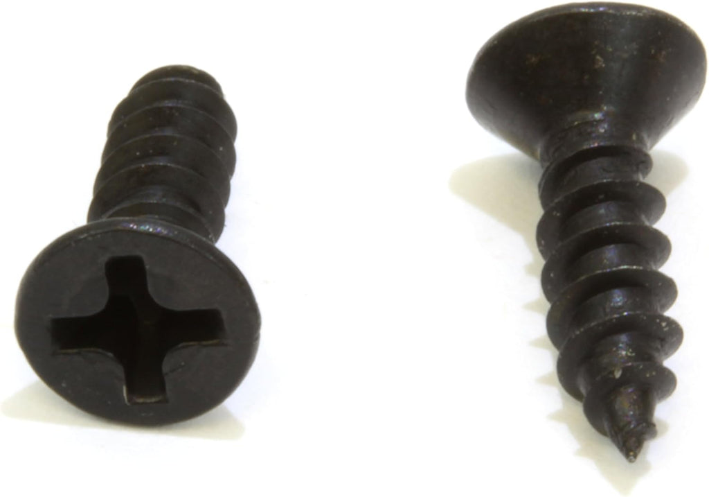 Black Oxide Coated Stainless Screw - Flat Head Phillips Wood Screws - Small Screw Hardware Suitable for Cabinet - Corrosion-Resistant Fasteners (25 Pack of 6 X 1/2)