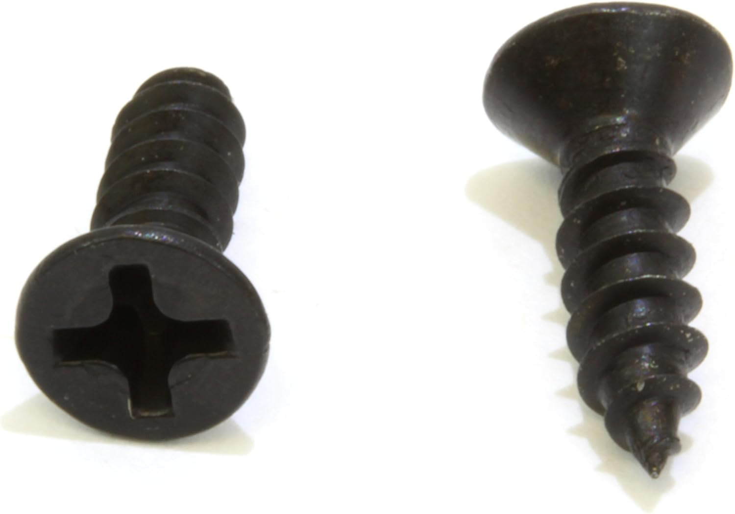 Black Oxide Coated Stainless Screw - Flat Head Phillips Wood Screws - Small Screw Hardware Suitable for Cabinet - Corrosion-Resistant Fasteners (25 Pack of 6 X 1/2)