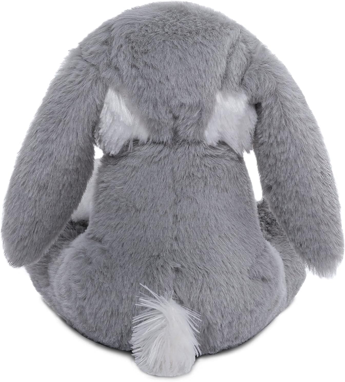 8.5" Bunny Stuffed Animal, 2 Sitting Bunny with Flappy Ears Plush Bunny Cute Stuffed Rabbit Plush Toy, Companion Easter Gift for Boys Girls Babies Kids (Pink+Grey)