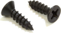 Black Oxide Coated Stainless Screw - Flat Head Phillips Wood Screws - Small Screw Hardware Suitable for Cabinet - Corrosion-Resistant Fasteners (25 Pack of 6 X 1/2)