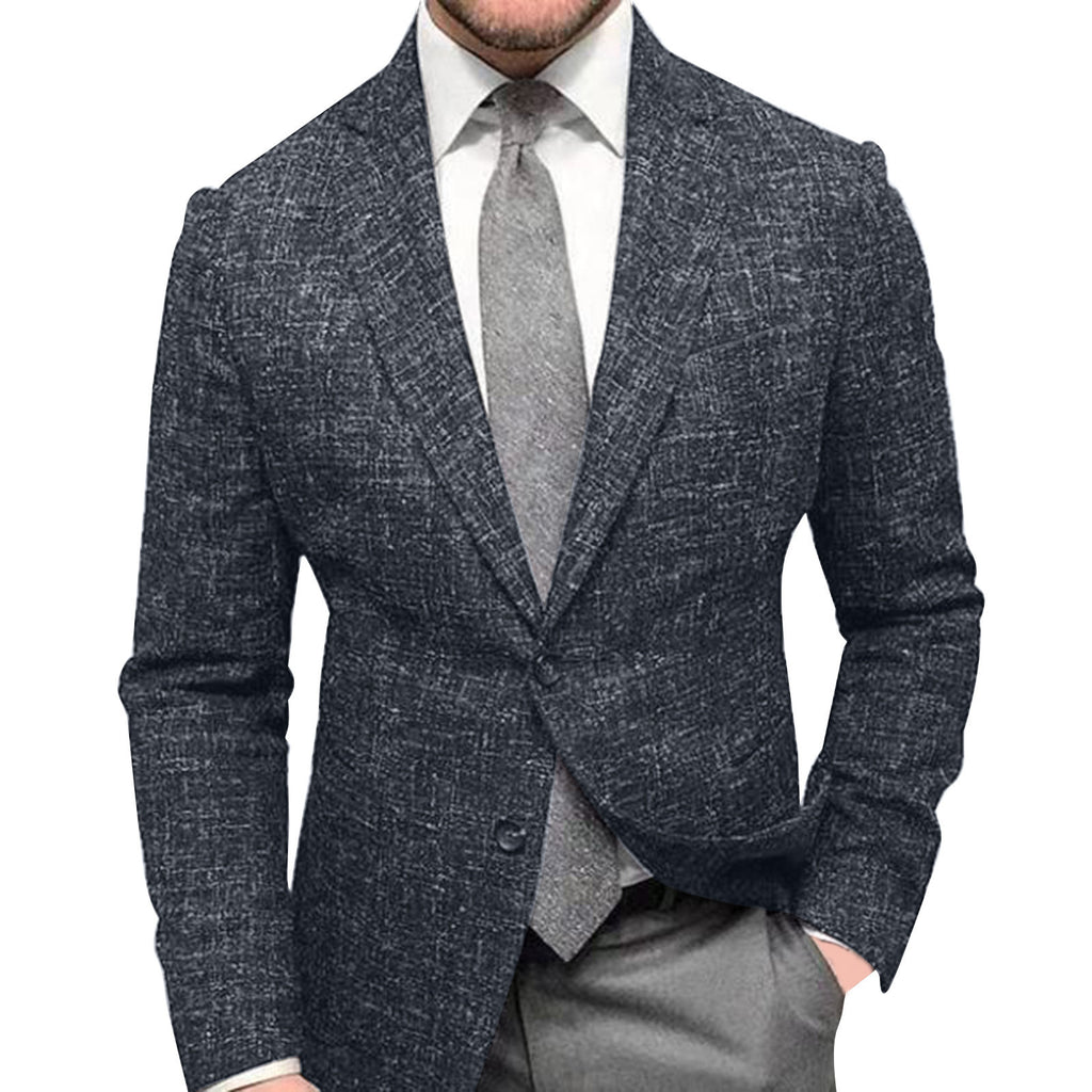 Mens Plaid Business Suit Jacket