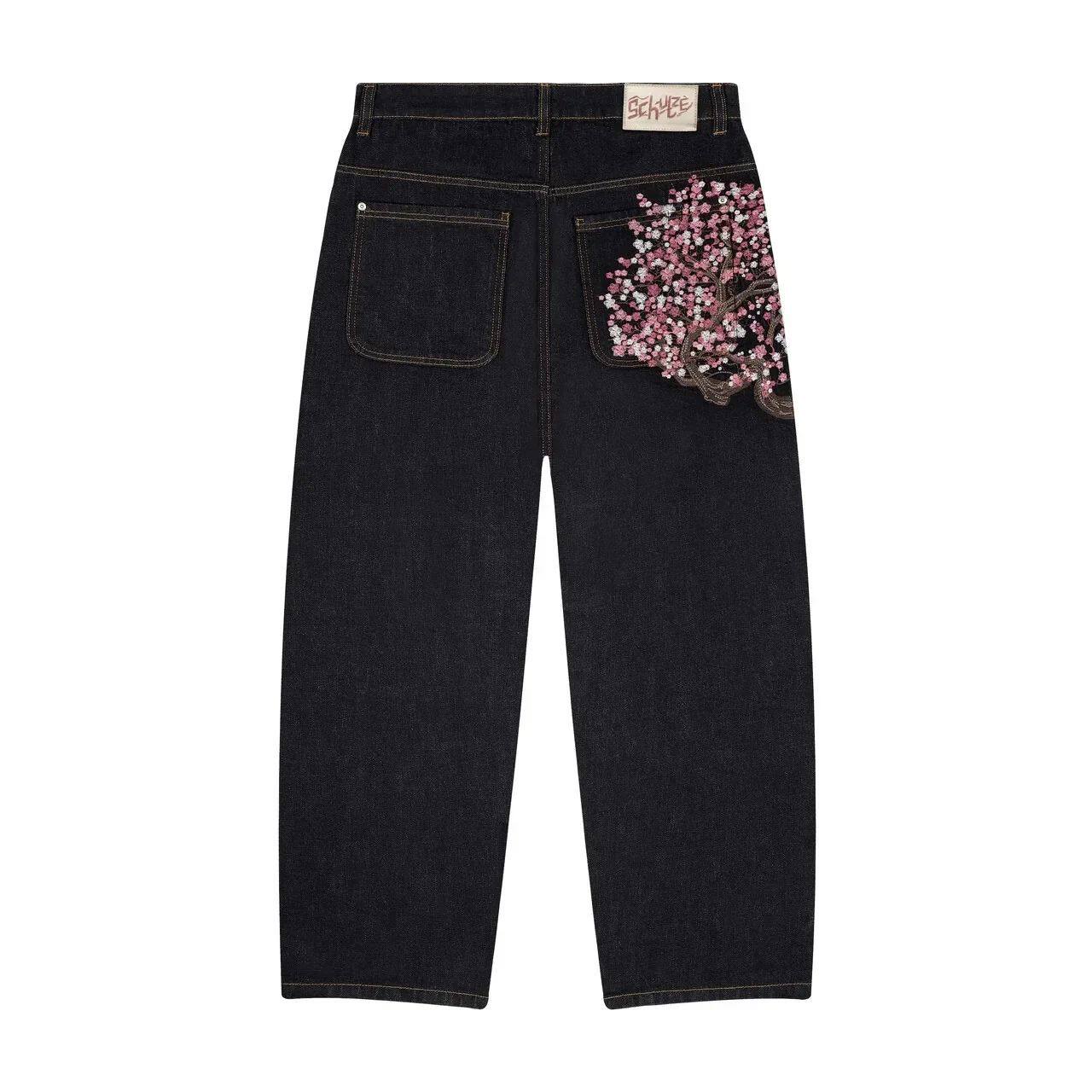 Loose embroidered work pants
